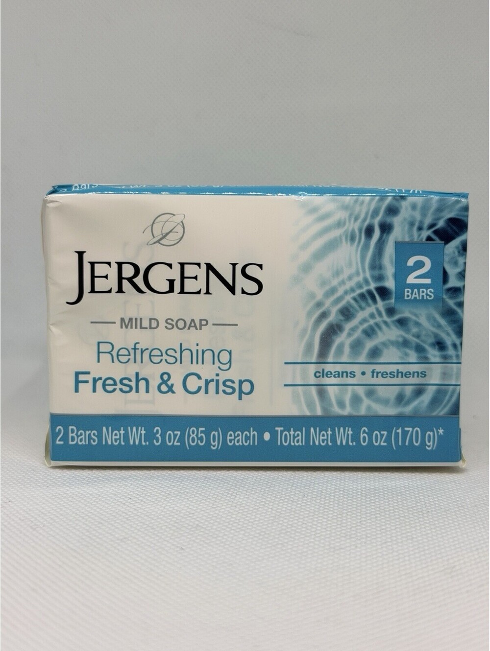 2 PACK BAR JERGENS HAND SOAP MILD FRESH AND CRISP  3 OZ BARS
